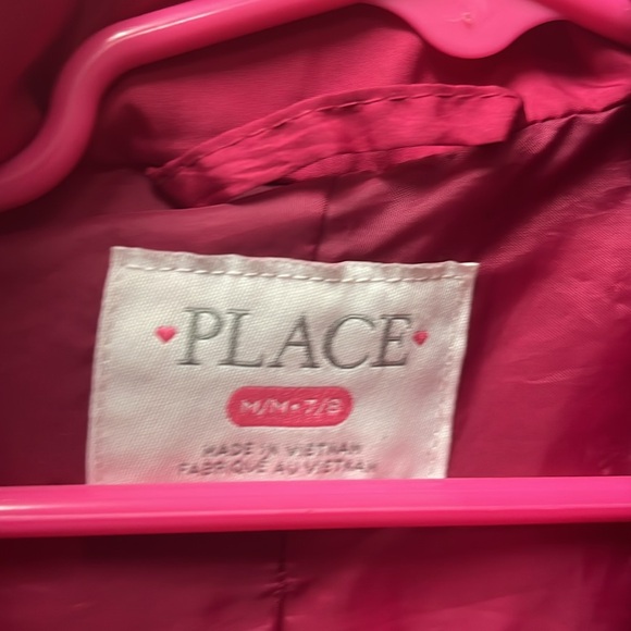 Kids hot pink puffer jacket MED - Picture 3 of 6